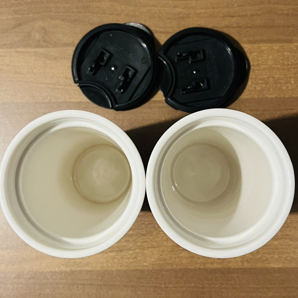 Starbucks Holiday‎ 2011 Ceramic Travel Tumbler 12 oz - FaLaLaLaLa-Rare-Complete - Picture 7 of 7